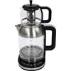 panfudongk Bollitore in vetro, acciaio inox, regolazione della temperatura, 1800 W, 2 l, 1 l
