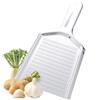 TIKUSAN Ginger Grattugia per alimenti a forma di pala in acciaio inox Newness per zenzero, mini grattugia zenzero per aglio, frutta e verdura a radice (10,4 x 21,6 cm)