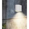 TOT ELECTRIC Applique da parete cilindro luce verso il basso GU10 design moderno per esterno giardino impermeabile IP65 bianco grigio nero (ES53-B)
