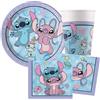 Generico kit per 16 persone Angel cute Stitch decorazioni piatti carta bicchieri tovaglioli bambina bambine compleanno party festa a tema