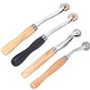 scalingscal 4 Pezzi Strumenti di Cucito Ruote Rotella per Sarti Ruota per Foratura Ruota a Pressione Manico in Legno Rotelle per Cartamodelli Strumento per Cucire per La Creazione di Modelli in Pelle