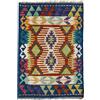 HAMID - Tappeti Kilim, tappeto Kilim di Herat, tappeto etnico, tappeto Kilim per soggiorno, tessuto a mano, 100% lana, Kilim per soggiorno, camera da letto, sala da pranzo, (88x60 cm)