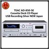 TEAC AD-850-SE Cassette Deck Lettore CD Registrazione USB Argento NUOVO Giappone