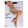 Solidea - Venere Collant Punta Aperta Nero 140 Denari Taglia 3 Confezione 1 Paio