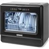 Duronic DW10 BK Lavastoviglie Compatta da Tavolo 1050W, Mini Lavastoviglie Portatile Salvaspazio con Serbatoio Acqua, 5 Programmi Eco Rapido Intensivo Asciugatura, LED Touch per Piccola Cucina Camper