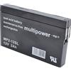 Multipower MP2-12SL MP2-12SL - Batteria al piombo 12 V 2 Ah al piombo (AGM) (L x A x P) 148 x 90 x 20 mm