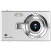 WAFOHSR Fotocamera Digitale 4K HD 1080P Videocamera Portatile Da 96 MP Con Zoom 16X Schermo IPS 2,4 Pollici Fotografia Video Messa A Fuoco Accurata(Silver)
