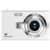 WAFOHSR Fotocamera Digitale 4K HD 1080P Videocamera Portatile Da 96 MP Con Zoom 16X Schermo IPS 2,4 Pollici Fotografia Video Messa A Fuoco Accurata(White)
