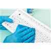 GETT InduProof Smart Compact Silicone Keyboard IP68 impermeabile e disinfettabile 86 tasti Colore: bianco Layout USB: DE