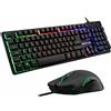 THE G-LAB Set Tastatura si Mouse The G-Lab PACK-WL-PC-BK, iluminare, negru