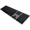 Matias Tastiera wireless Matias US QWERTY con retroilluminazione per MacBook grigio spazio