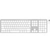 Macally WKEYHUBMB-UK, tastiera Mac estesa con tastierino numerico, 2 porte USB e layout QWERTY inglese, USB-A, design in alluminio