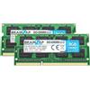 BRAINZAP 16 GB di memoria RAM DDR3 SO-DIMM PC3L-12800S 2Rx8 1600 MHz 1,35V CL11 per notebook (2x 8GB)