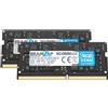 BRAINZAP 32 GB di memoria RAM SO-DIMM PC4-2666V 2Rx8 2666 MHz 1,2 V CL19 per notebook (2x 16 GB)