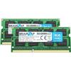 BRAINZAP 16 GB (2x 8 GB) di memoria RAM DDR3 SO-DIMM PC3L-12800S-11-13-F3 2Rx8 1600 MHz 1,35 V CL11 per notebook