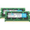 BRAINZAP 16 GB di memoria RAM DDR3 SO-DIMM PC3-12800S 2Rx8 1600 MHz 1.5V CL11 per notebook (2x 8GB)