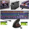 Eaxus Set composto da tastiera meccanica da gioco USB Mychanics Eaxus + mouse verticale ergonomico Ergonon Eaxus