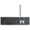 Satechi, Tastiera cablata Slim W3 USB-C AZERTY illuminata, Grigio