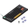 NuPhy Tastiera meccanica sottile senza fili Nuphy Air75 V2, LED RGB, QWERTY US, nero basalto, interruttore glicine