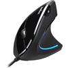 Perixx PERIDUO-512 DE B Corded Keyboard and mouse set Ergonomic German, QWERTZ Black