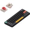Nuphy Air60 V2 Tastiera meccanica sottile senza fili, QWERTY USA, Bluetooth 5.1 / 2,4 GHz, interruttore nero basalto rosso