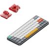 Nuphy Air60 V2 Tastiera meccanica sottile senza fili, QWERTY USA, Bluetooth 5.1 / 2,4 GHz, interruttore Cowberry grigio lunare