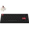 Keychron Tastiera meccanica senza fili Keychron Q1 Max QMK/VIA, QWERTY US, RGB, hot-swap, manopola, nero carbone, marrone Gateron Jupiter Q1M-M3S