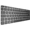 T-ProTek Tastiera - Colore: nero - con cornice argentata - con mouse stick - con illuminazione layout di tastiera tedesco compatibile con HP EliteBook 840 G4