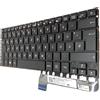 T-ProTek Tastiera - Colore: Nero - con illuminazione - senza cornice Tastiera con layout tedesco compatibile con Asus ZenBook UX360CA