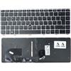 T-ProTek Tastiera - Colore: nero - con cornice argento - con mouse stick - con illuminazione layout di tastiera tedesco compatibile con HP EliteBook 745 G3