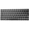 T-ProTek Tastiera - Colore: nero - con cornice argentata - con mouse stick - con illuminazione layout tastiera tedesca compatibile con HP P/N: 826630-041
