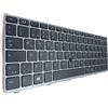T-ProTek Tastiera tedesca nera, telaio argentato, trackpoint per HP EliteBook 840 G5 3JX00EA