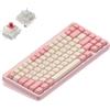 Nuphy Halo75 v2 Tastiera meccanica wireless QMK/VIA, QWERTY US, Bluetooth / 2,4GHz - Sakura Fizz Silent Red Clear-Top