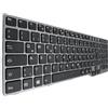 T-ProTek Tastiera tedesca Silver Frame, Trackpoint per Fujitsu LifeBook E754 VFY:E7540MXU11EN