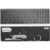 T-ProTek TEDESCO - Tastiera nera, cornice grigia con Trackpoint compatibile per HP ZBook 15u G5