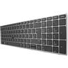 T-ProTek TEDESCO - Tastiera nera, telaio grigio con trackpoint compatibile per HP ZBook 17 G5 4QH16EA