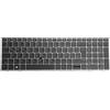 T-ProTek TEDESCO - Tastiera nera, cornice grigia con Trackpoint compatibile per HP ZBook 15 G5 4QH14EA