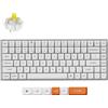 Keychron Tastiera meccanica senza fili Keychron K2 Max bianca, Bluetooth, 2,4 GHz, LED bianco, hot-swap, layout QWERTY USA, Super Switch Banana - K2M-O4