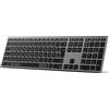 inateck Tastiera wireless Inateck, funzione AI con 3 canali Bluetooth, layout QWERTZ tedesco, tasti silenziosi, compatibile con iPadOS Android, Windows, KB06007