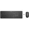 HP Set tastiera e mouse wireless HP 230, AZERTY, USB, compatibile con Windows 10/11, nero