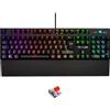 THE G-LAB Tastiera da gioco The G-Lab KEYZ RUBIDIUM, meccanica, switch rossi, retroilluminazione RGB, poggiapolsi, con cavo, Azerty, nera