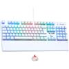 THE G-LAB Tastiera meccanica da gaming The G-Lab KEYZ RUBIDIUM, interruttori rossi, poggiapolsi, RGB, con cavo, Azerty, bianca