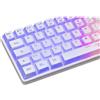 THE G-LAB Tastiera per videogiocatori - Membrana - The G-Lab - KEYZ HYDROGEN WL - Retroilluminazione arcobaleno - Senza fili - Semi-meccanica - Azerty - Bianco