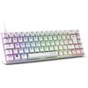 THE G-LAB Tastiera meccanica da gioco The G-Lab KEYZ TITAN, interruttori rossi, con cavo, RGB, bianca, 65%, anti-ghosting NKRO