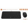 MOBILITY LAB Set mini tastiera e mouse wireless, MOBILITY LAB CP420W, Bluetooth, 2,4 GHz, ricaricabile tramite USB, nero, layout FR
