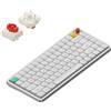 Nuphy Air75 V3 Kabellose Mechanische Tastatur sostituibile a caldo, 84 gusti 75% ANSI US Layout, profilo basso personalizzato, LED RGB, montaggio su guarnizione, Bluetooth/2.4GHz/USB-C, Weiß Red nano