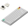 Nuphy Air75 V3 Kabellose Mechanische Tastatur sostituibile a caldo, 84 gusti 75% ANSI US Layout, profilo basso personalizzato, LED RGB, montaggio su guarnizione, Bluetooth/2.4GHz/USB-C, Weiß Brown nano