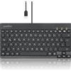 Perixx PERIBOARD-426C IT, mini tastiera USB-C cablata con tasti piatti