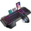 Zelurxx Set tastiera e mouse wireless ricaricabile ZELURXX 2.4G, per gaming e ufficio, silenzioso, retroilluminazione a LED, batteria a lunga durata, nero