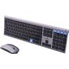 Blue Stork Set tastiera e mouse wireless BLUESTORK GRAPHEME, AZERTY, metallo, silenzioso, tasti a forbice